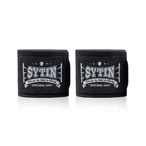 Боксерські бинти SYTIN/3,5 м./Бавовна з еластаном/Чорний