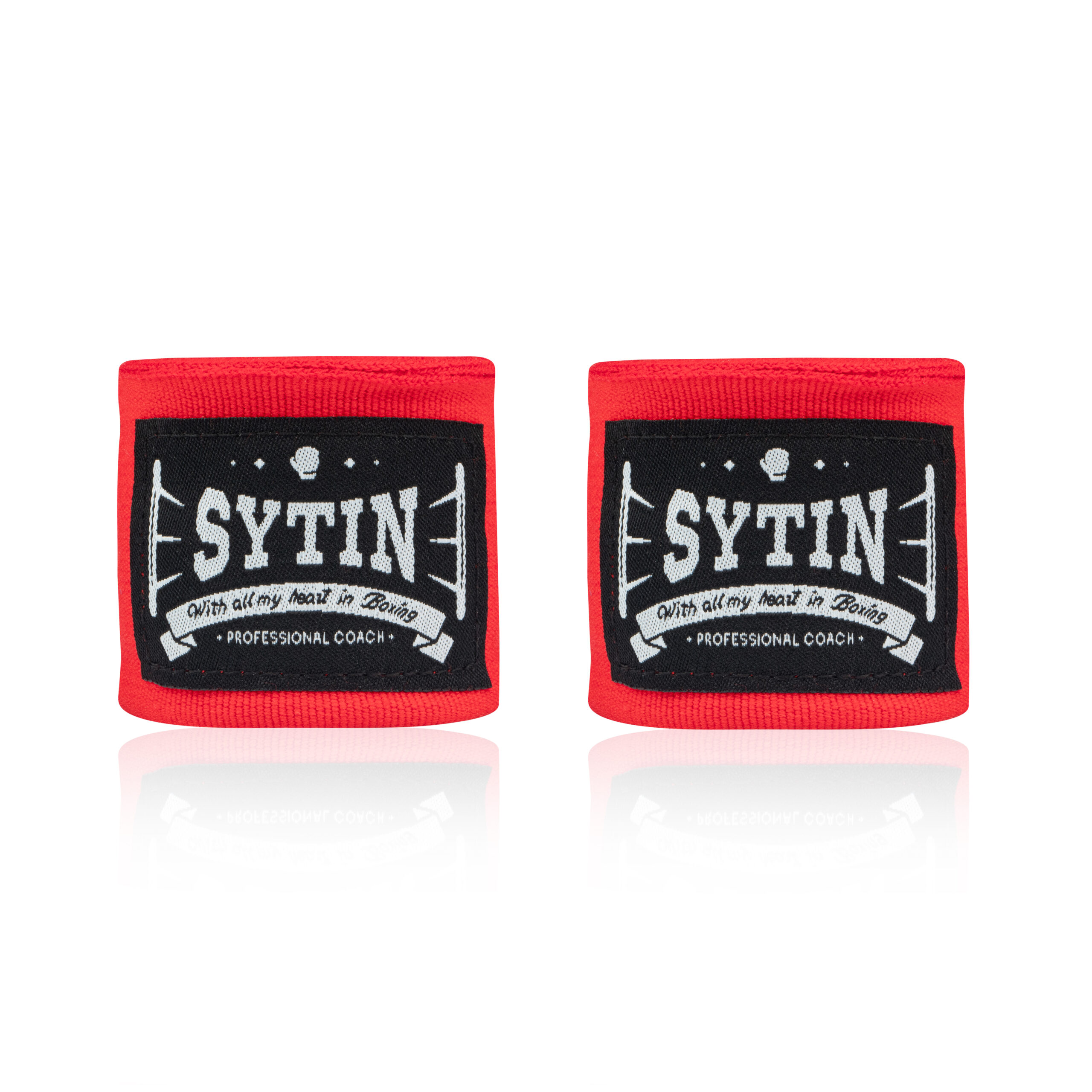 Боксерські бинти SYTIN/3,5 м./Бавовна з еластаном/Червоний