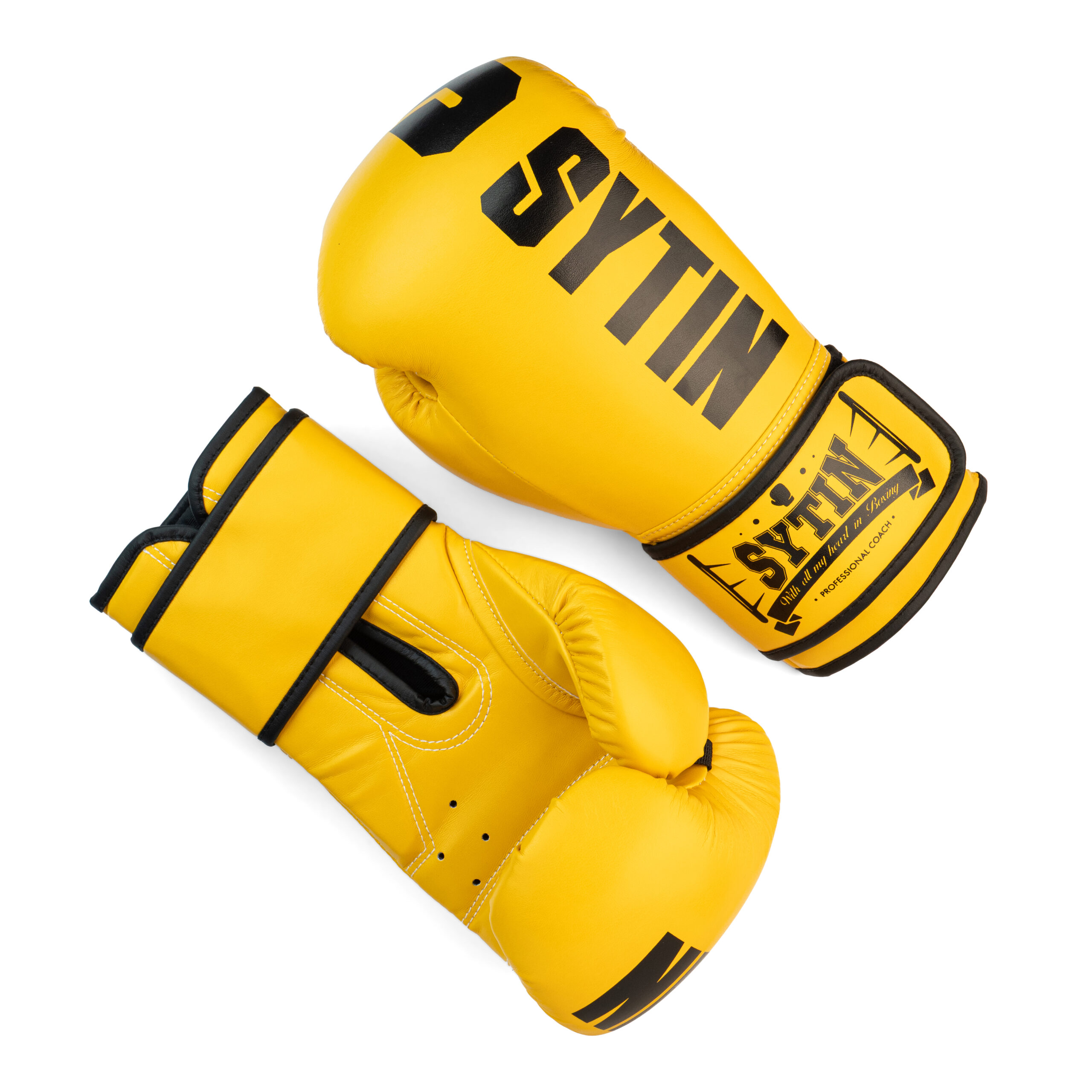 Боксерські рукавички SITIN Spawithin\10-12 oz\Жовтий - Зображення 3